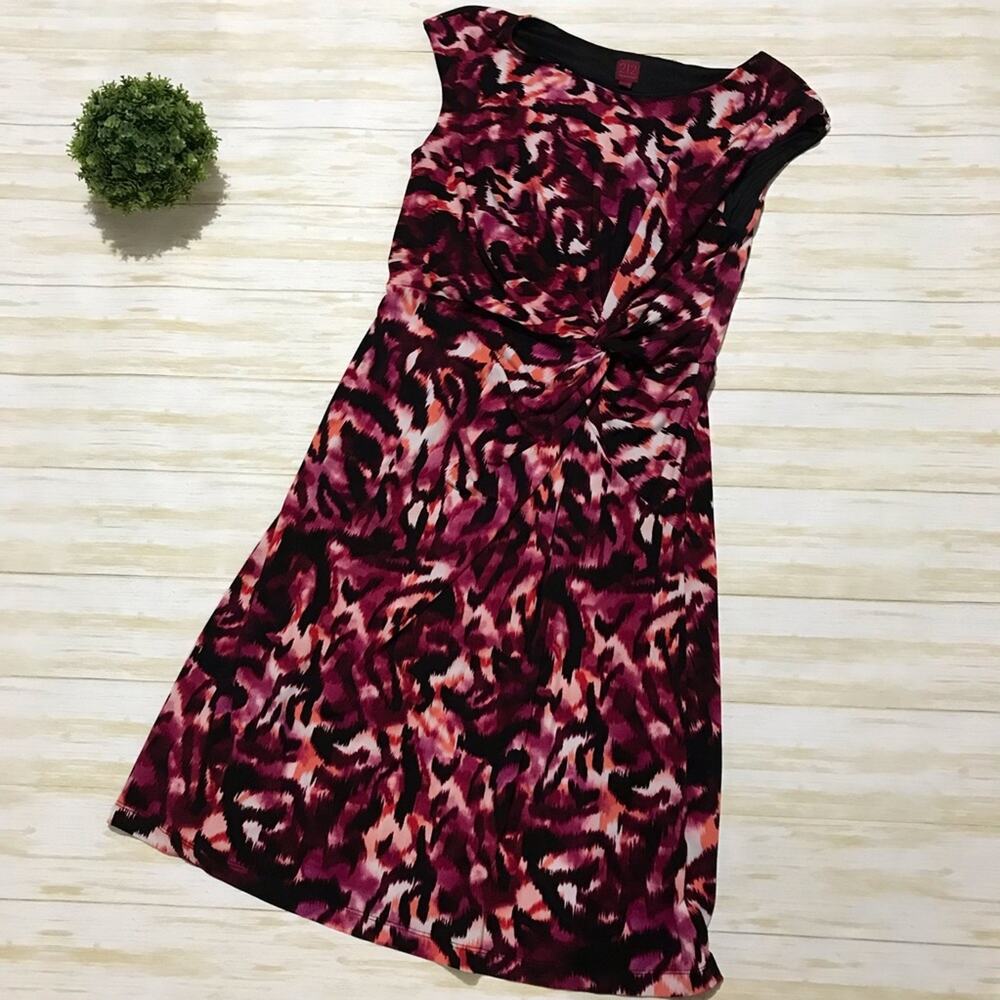 Tiger Eye Cap‎ Sleeve Long Modest Formal Cocktail Dress Women’s Size Medium